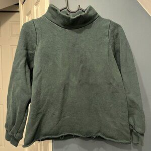 NWT Madewell MWL Betterterry Relaxed Turtleneck Sweatshirt – XS – Dark Green